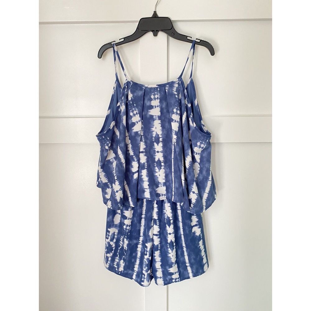 Karlie large romper Blue Tie dye